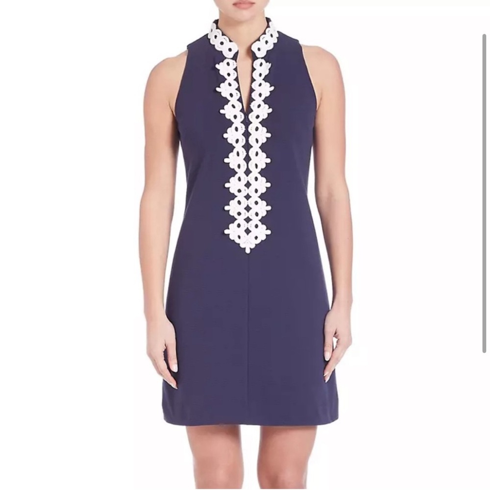 Lilly Pulitzer Callista Lace-Detail Mini Dress, Size Medium
